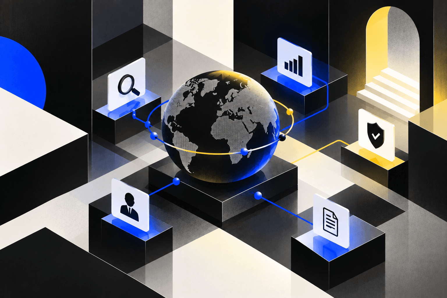 Global AI Network Globe