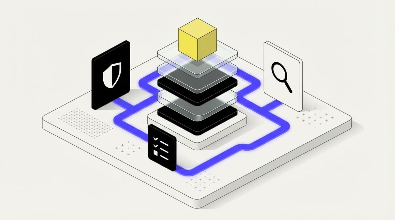 Isometric illustration of an orchestrated document workflow for compliance