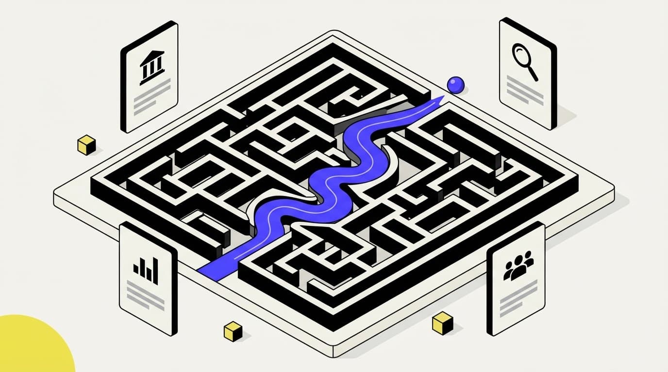 A geometric maze representing enterprise pricing complexity