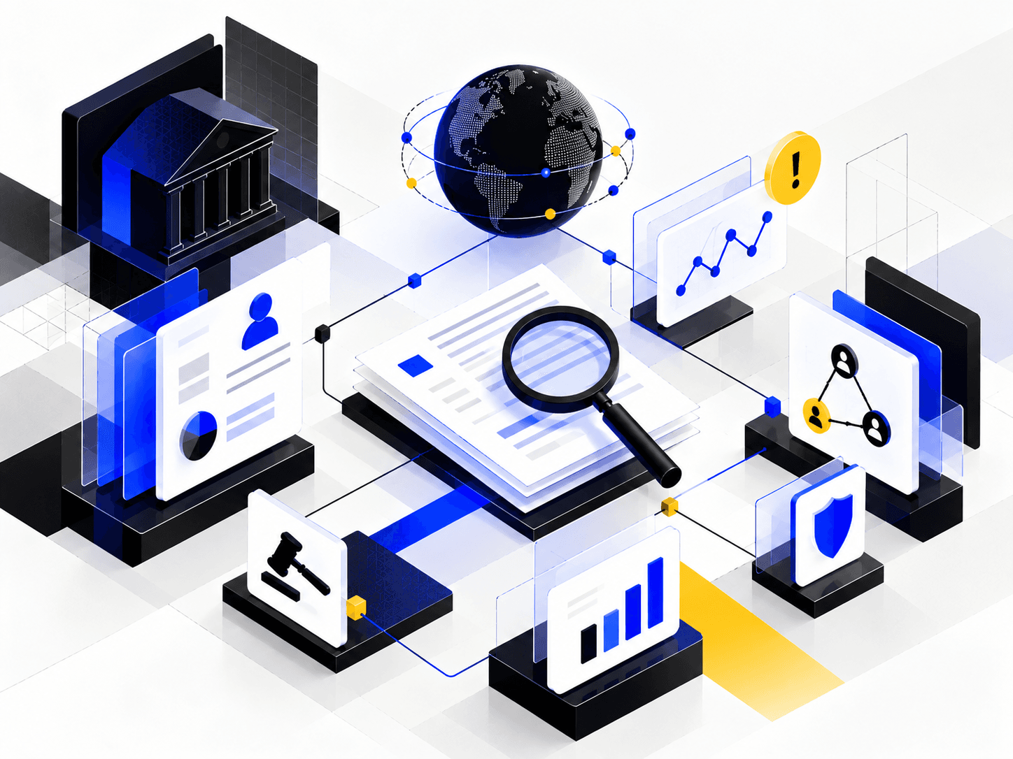 Isometric Compliance Monitoring Dashboard