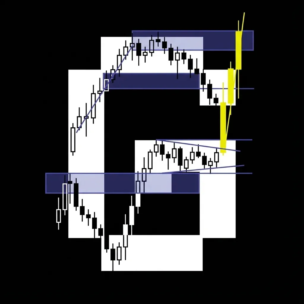 Investment candlestick chart visualization